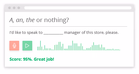 LearningBranch Willow: Choose the correct word example