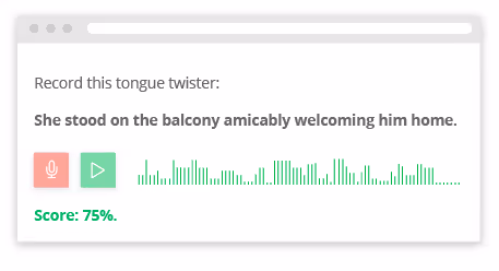 LearningBranch Willow: Tongue Twister example
