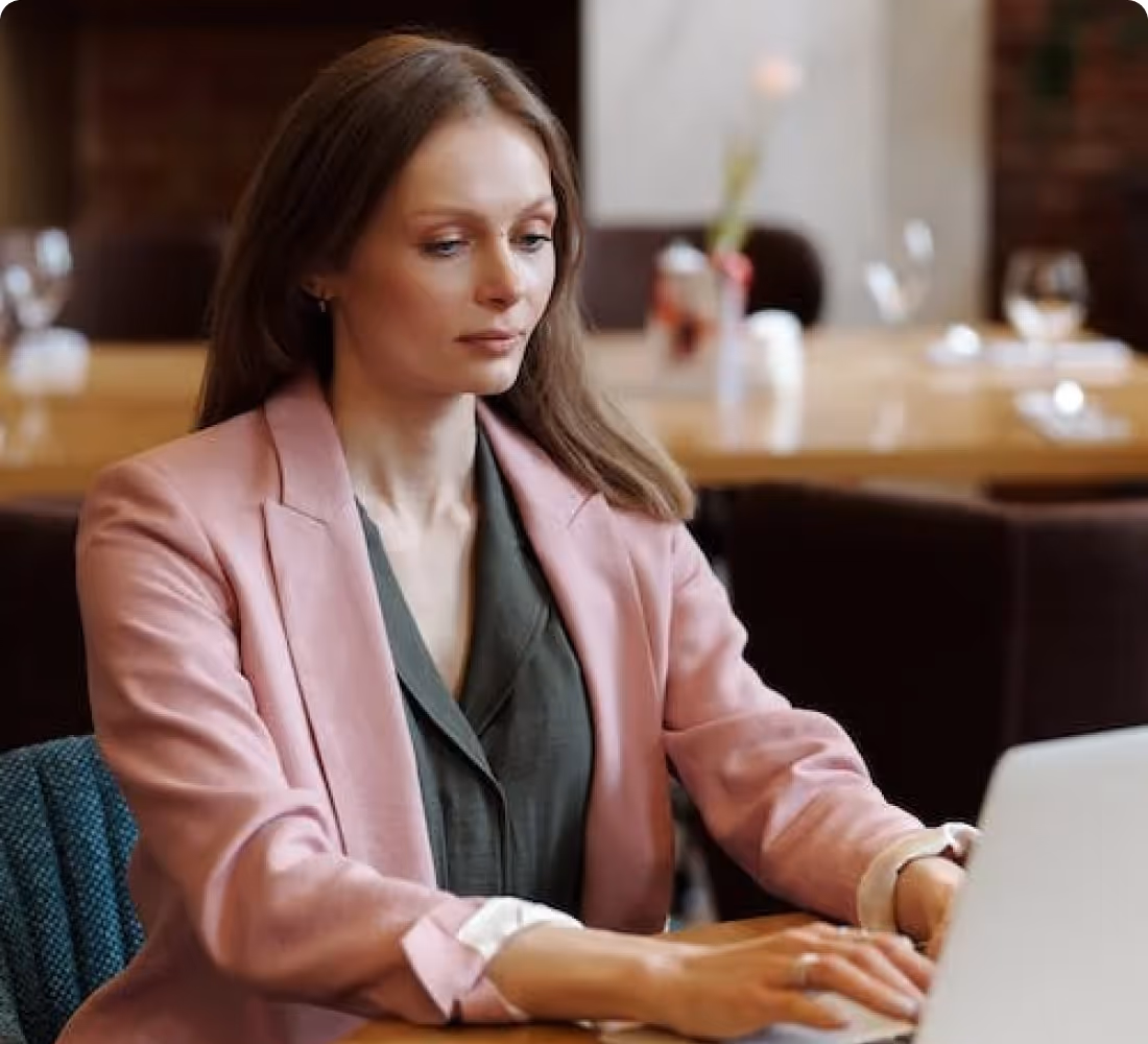 Image of a person studying as part of call center training