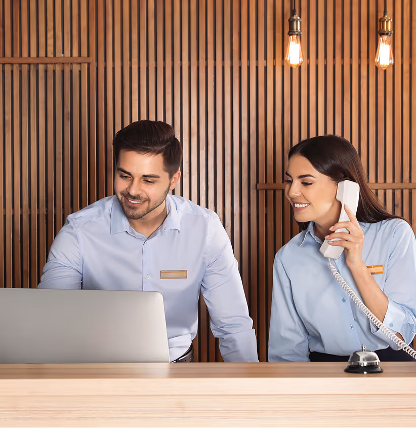 candidate working on phone image