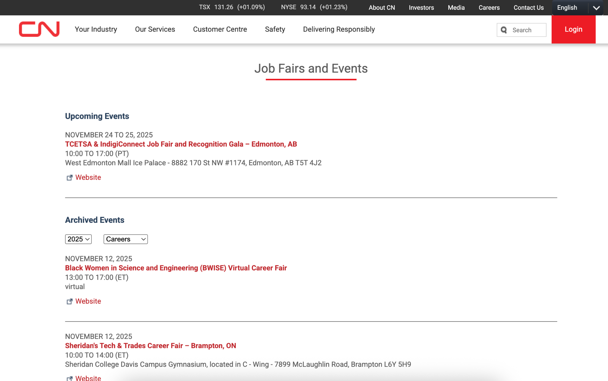 CN Career Fair example for hiring and recruiting strategies