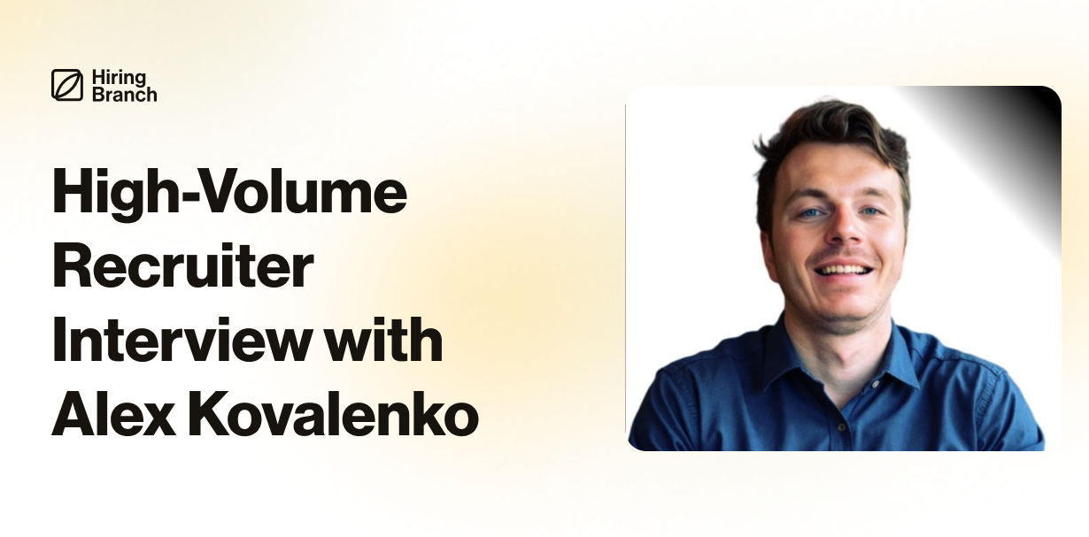 Diary of a High Volume Recruiter Series: Interview with Alex Kovalenko of Kovasys IT Recruitment