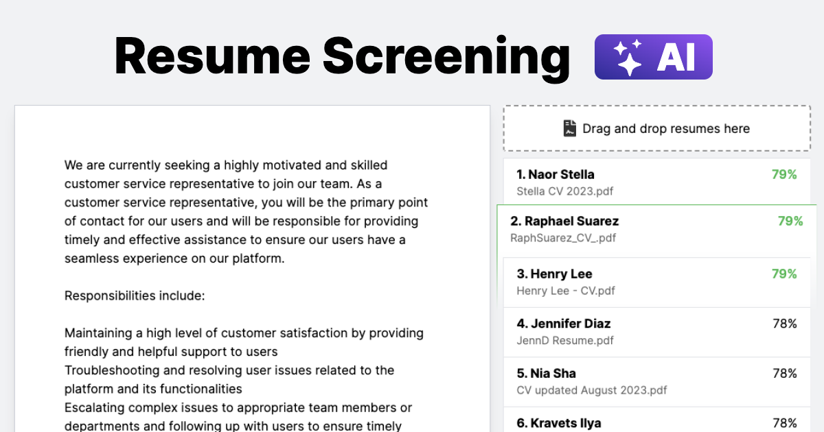 AI-powered resume screening