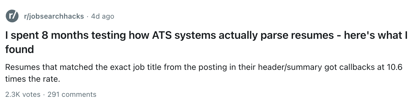 Resume parsing software ATS parsing method