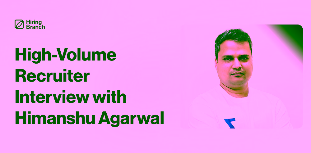 Diary of a High Volume Recruiter Series: Himanshu Agarwal of Zenius Recruiting