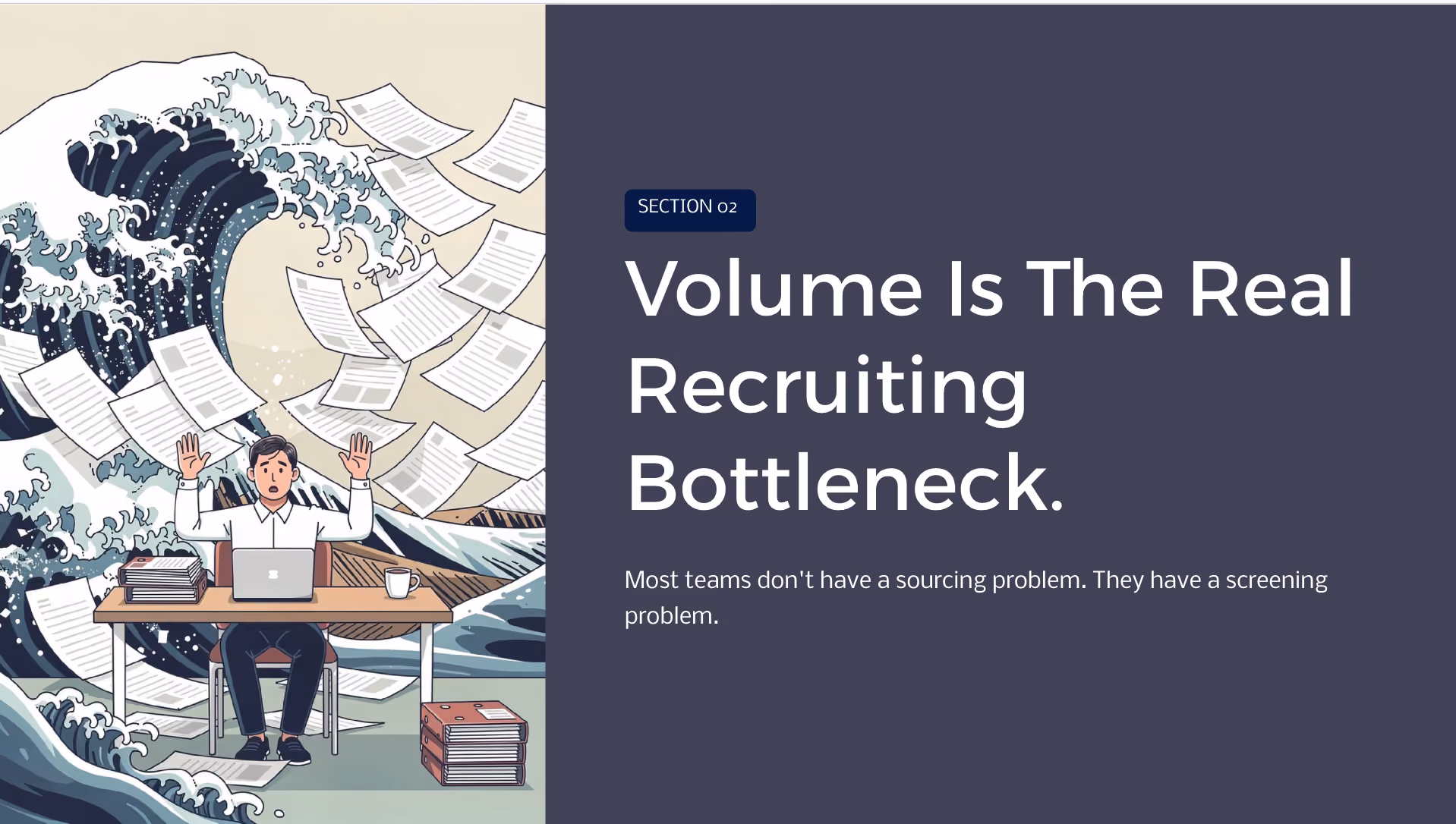Webinar slide on recruitment volume