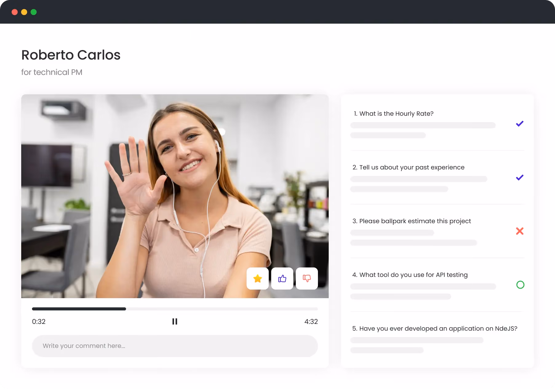 One-way interview software
