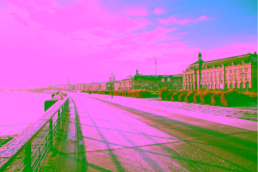 Les quais de la ville de Bordeaux