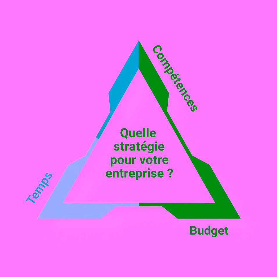 Infographie du triangle des ressources d'une entreprise