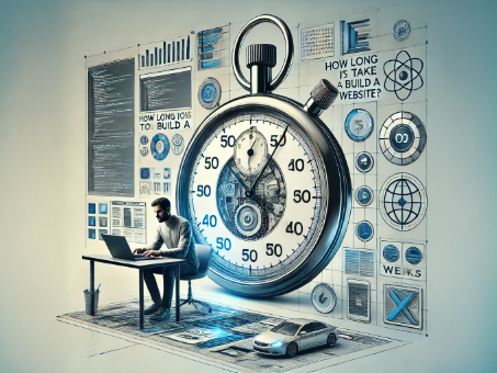 Un design en train de travailler sur son bureau, un chronomètre est affiché sur le mur derrière lui.