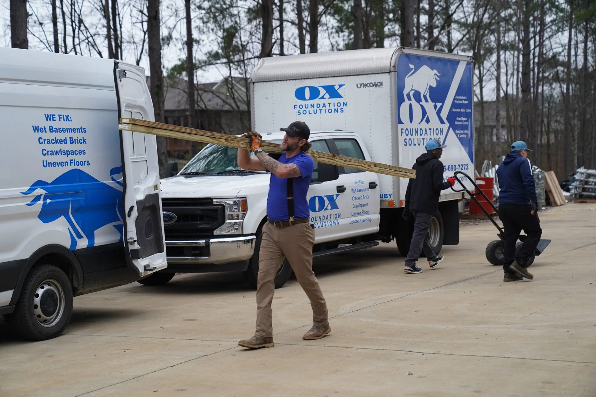 Ox Foundation Solutions awards and industry affiliations banner showcasing credentials and certifications in Alabama