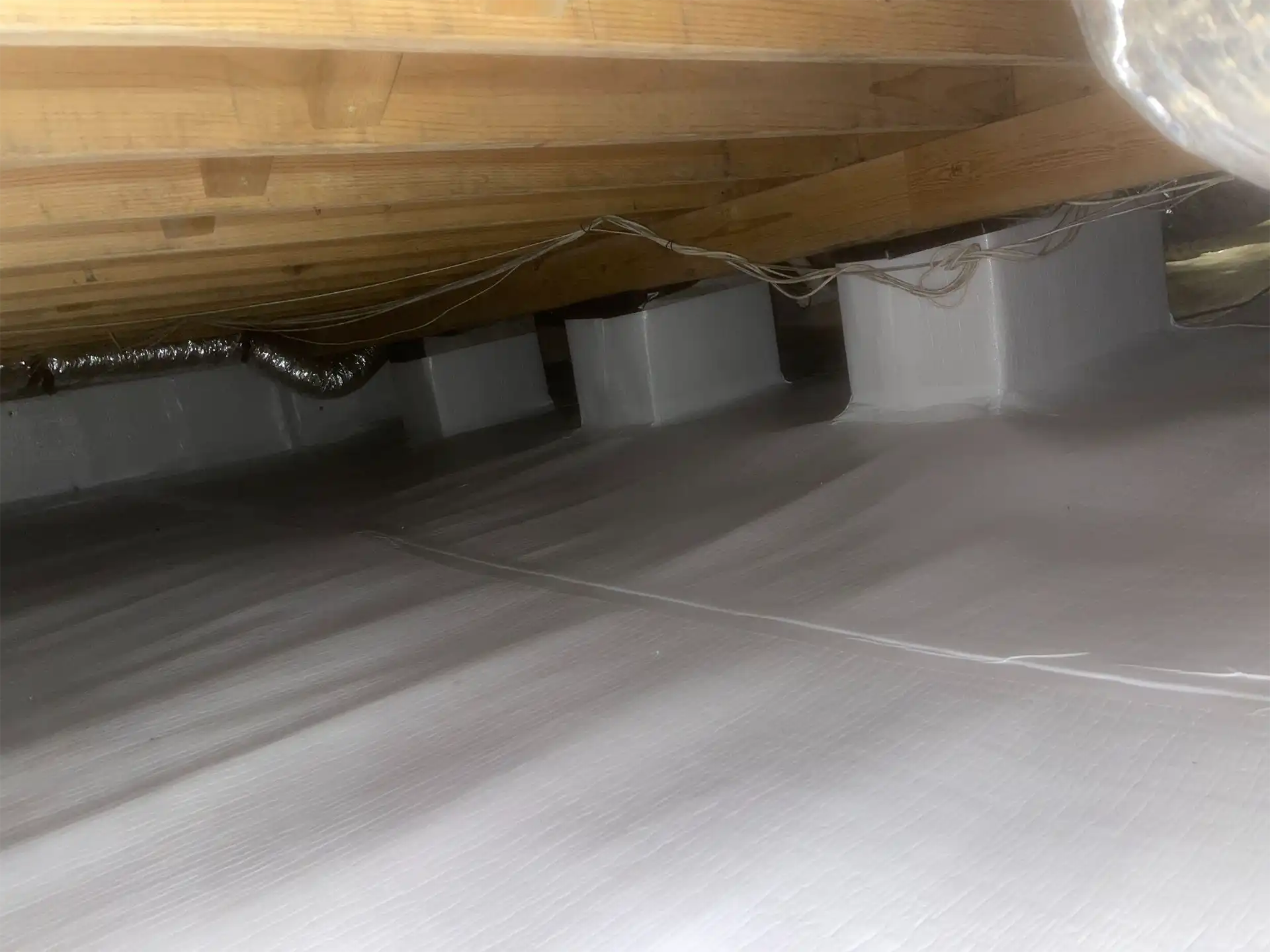Professional mold treatment and remediation process in Alabama crawl space by Ox Foundation Solutions
