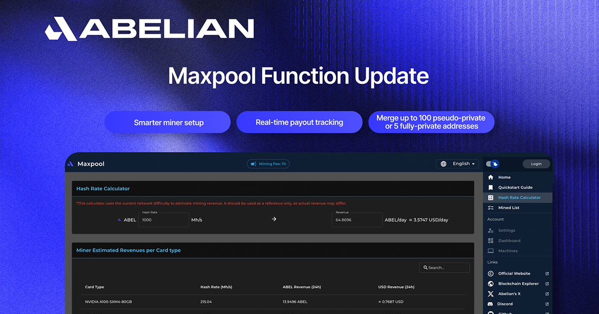 Maxpool Update — Faster, Smarter, and More Cost-Efficient Mining Rewards