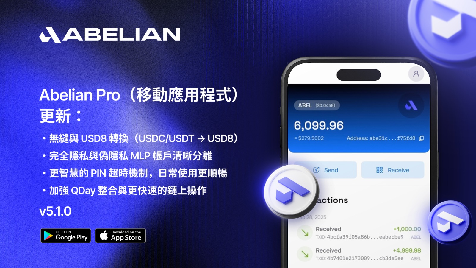 Abelian Pro 移動應用程式更新公告 - v5.1.0