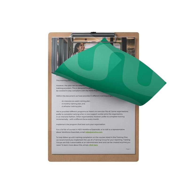 NDIS Practice Standards Training Plan | etrainu
