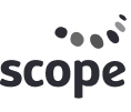 Scope logo with six dots forming a curved line above the word 'scope'.