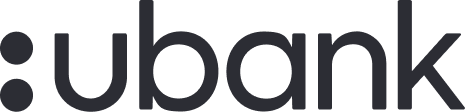 Ubank logo with a colon followed by lowercase letters u b a n k in a modern font.