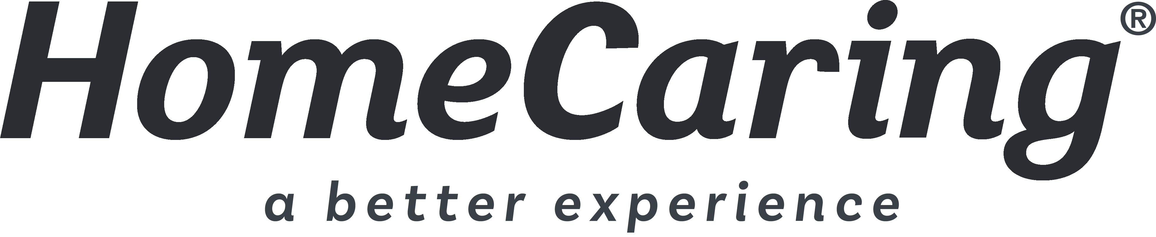 HomeCaring logo with the tagline 'a better experience'.