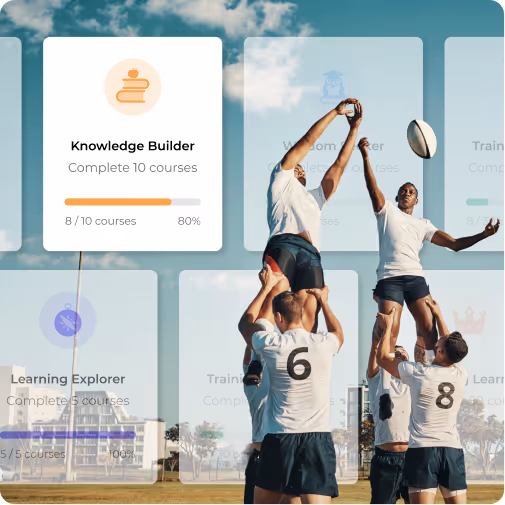 Rugby players in white jerseys lifting a teammate to catch a rugby ball during a lineout on a sunny field with a partly cloudy sky.