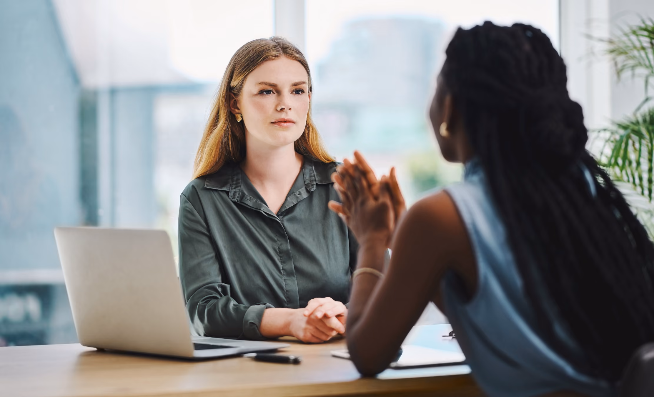 A diverse team collaborating in a modern office