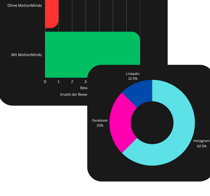 Eine Grafik die zeigt auf welchen Plattformen MotionMinds Werbung schaltet