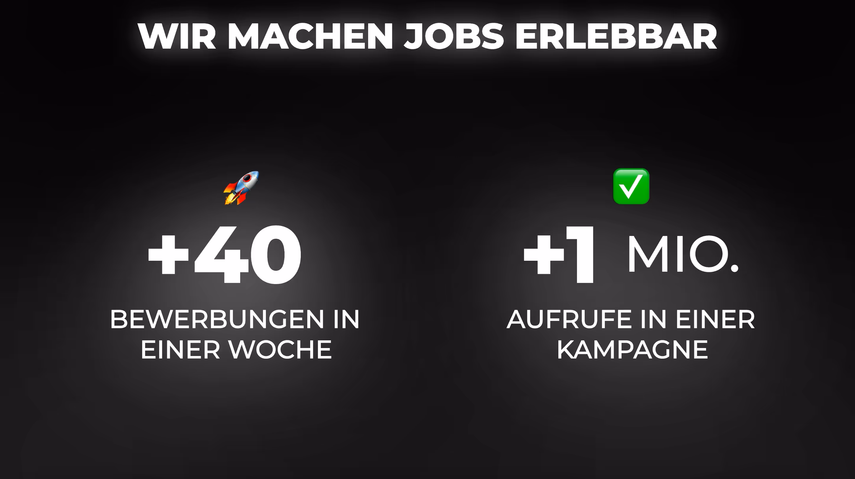 Jobkampagne mit 40 Bewerbungen und 1 Million Aufrufen in einer Woche
