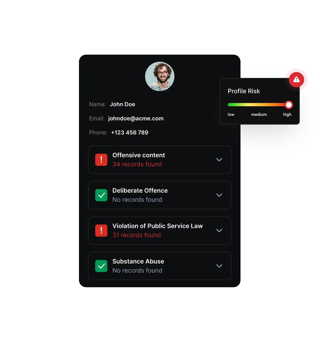 WhiteBridge B2B people research AI report with verified professional background.