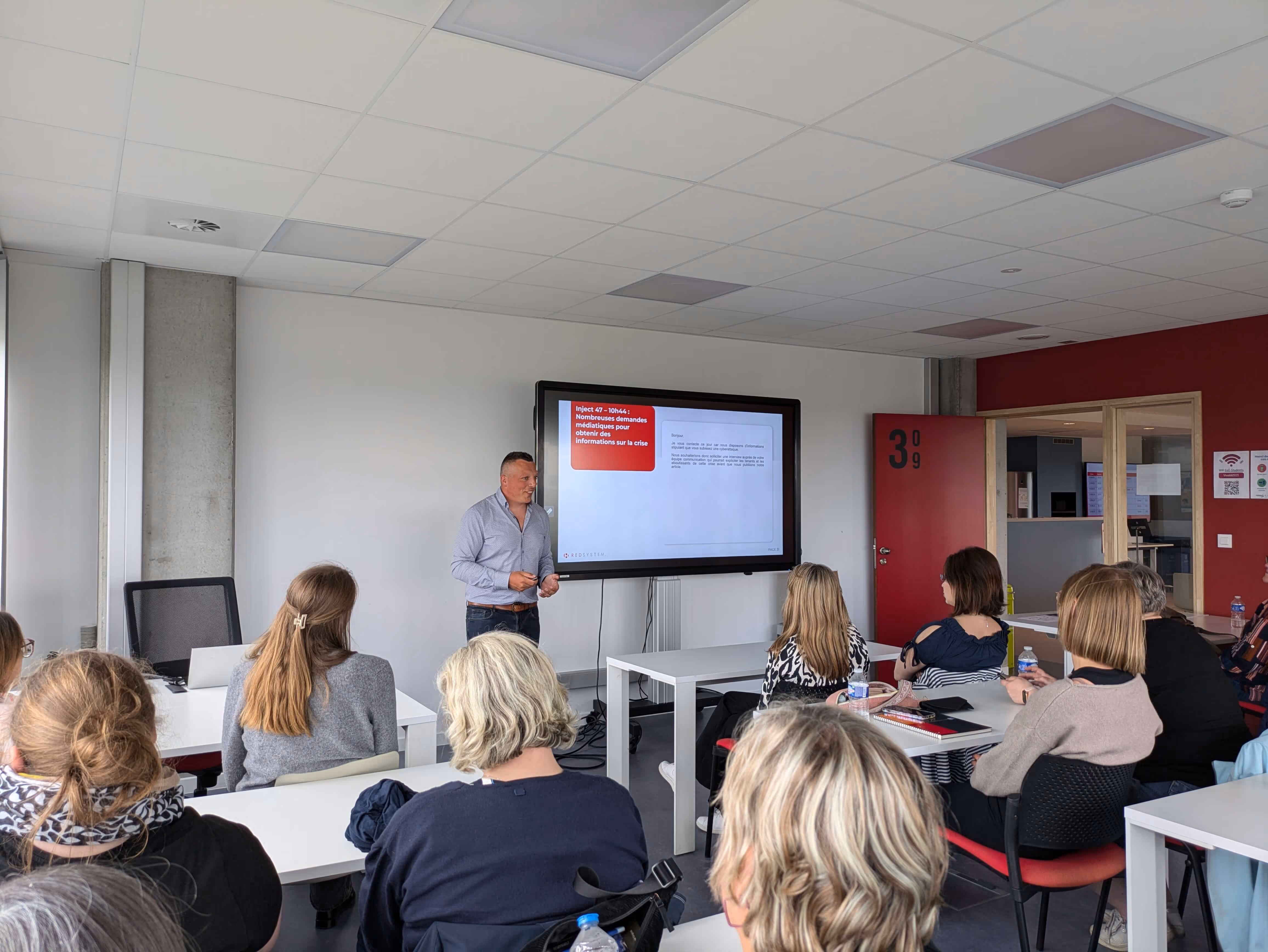 Group of people at a presentation