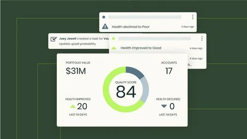 Enterprise customer success dashboards