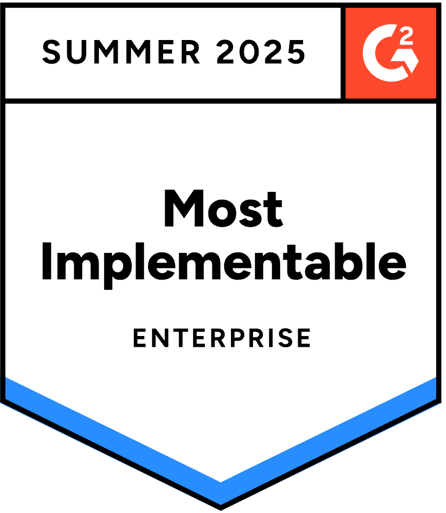 Summer 2025 G2 Most Implementable Enterprise