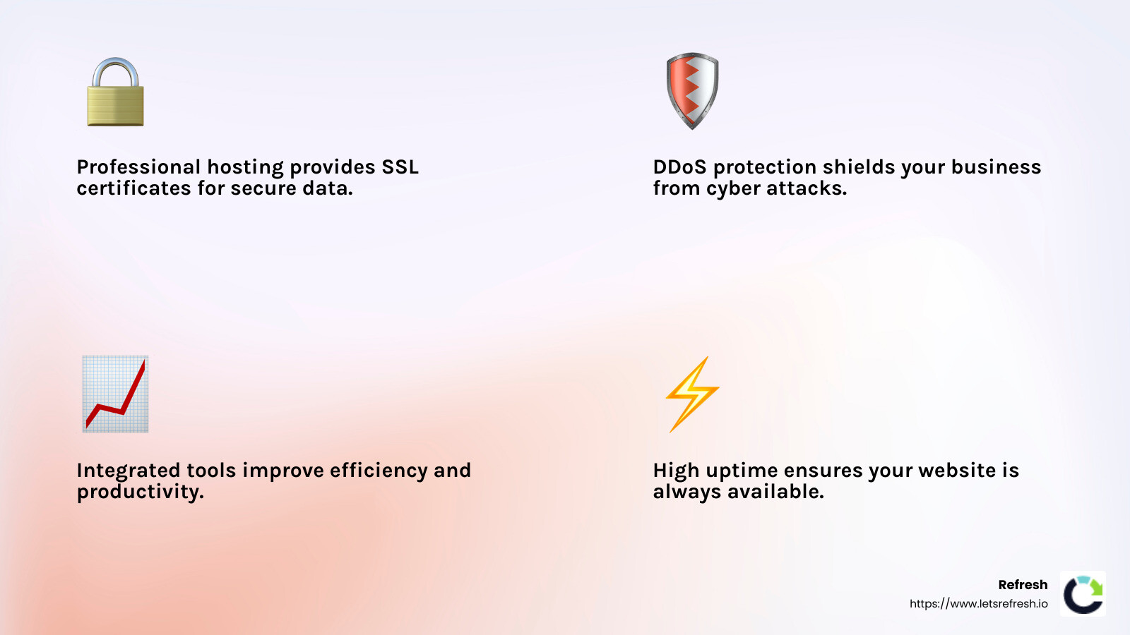 Importance of Security in Hosting - best email and website hosting for small business infographic 4_facts_emoji_light-gradient