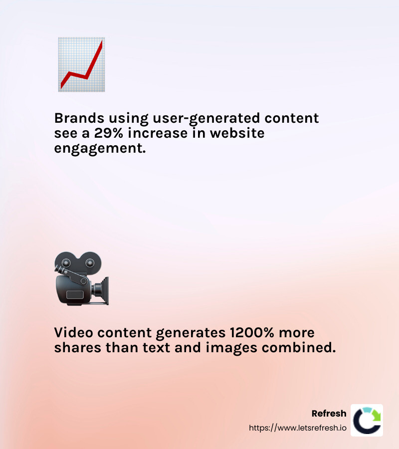 70% of GenZs report spending more time than intended watching user-generated content. - Creative social media strategies infographic 2_facts_emoji_light-gradient