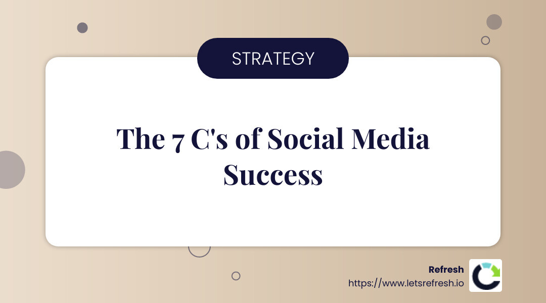 Understanding the 7 C's of Social Media Strategy - Creative social media strategies infographic simple-info-landscape-card