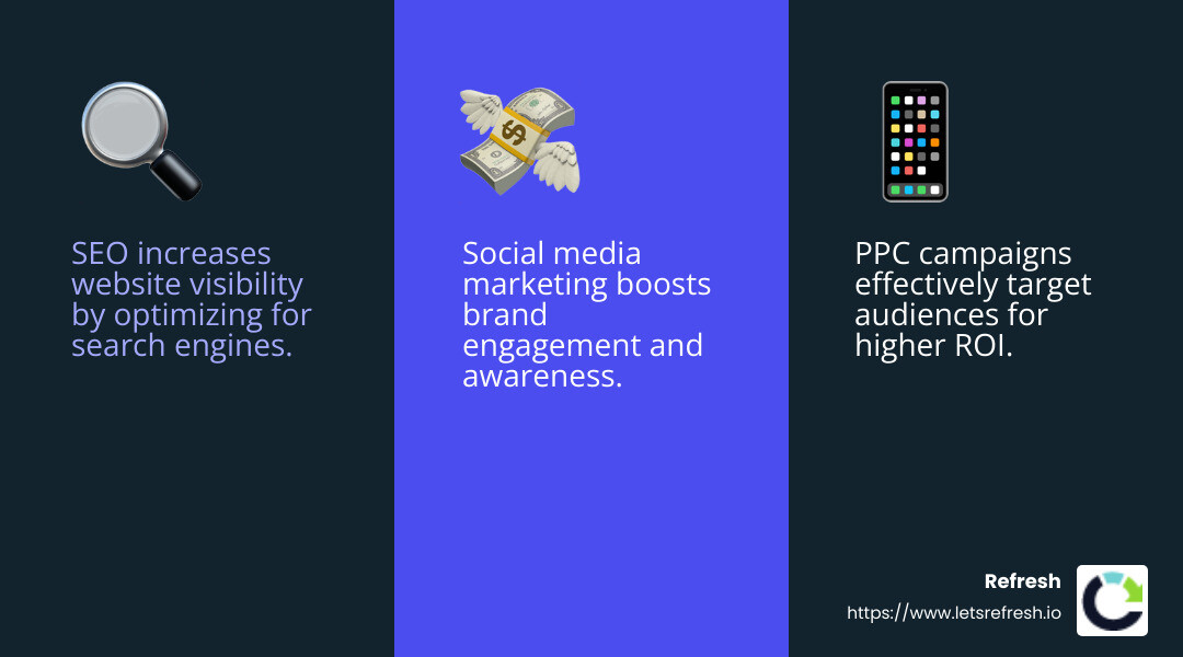 Digital Marketing Services Overview - digital marketing company infographic 3_facts_emoji_blue