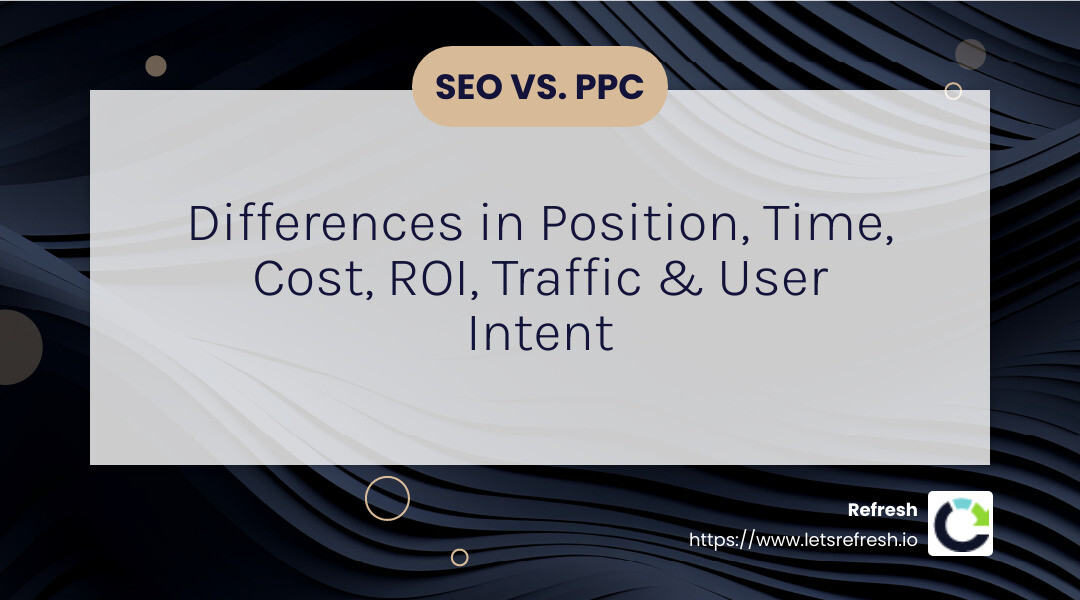 SEO vs. PPC: Understanding the Differences - seo digital marketing meaning infographic simple-info-landscape-card-dark