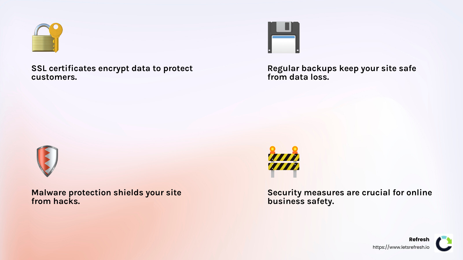 Importance of Website Security - website hosting for small business infographic 4_facts_emoji_light-gradient