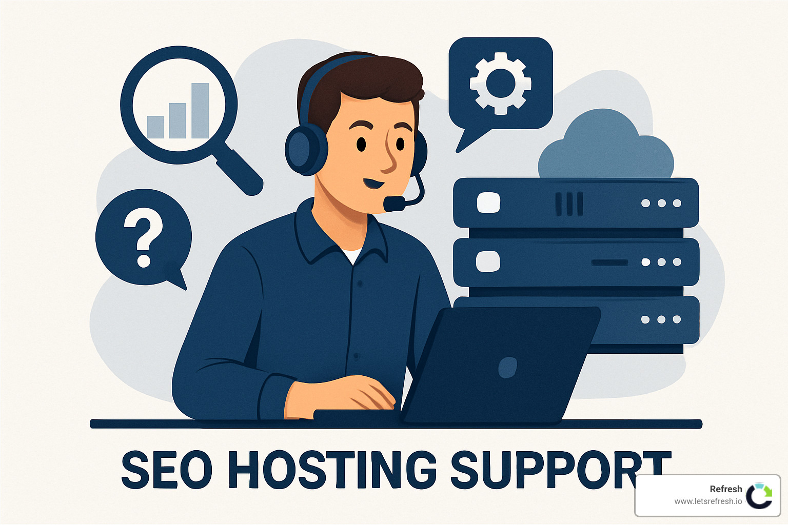 Server room with multiple racks showing diverse IP configurations - seo hosting support