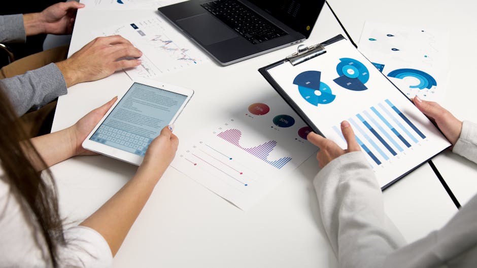 business team analyzing social media engagement metrics - Social media customer engagement