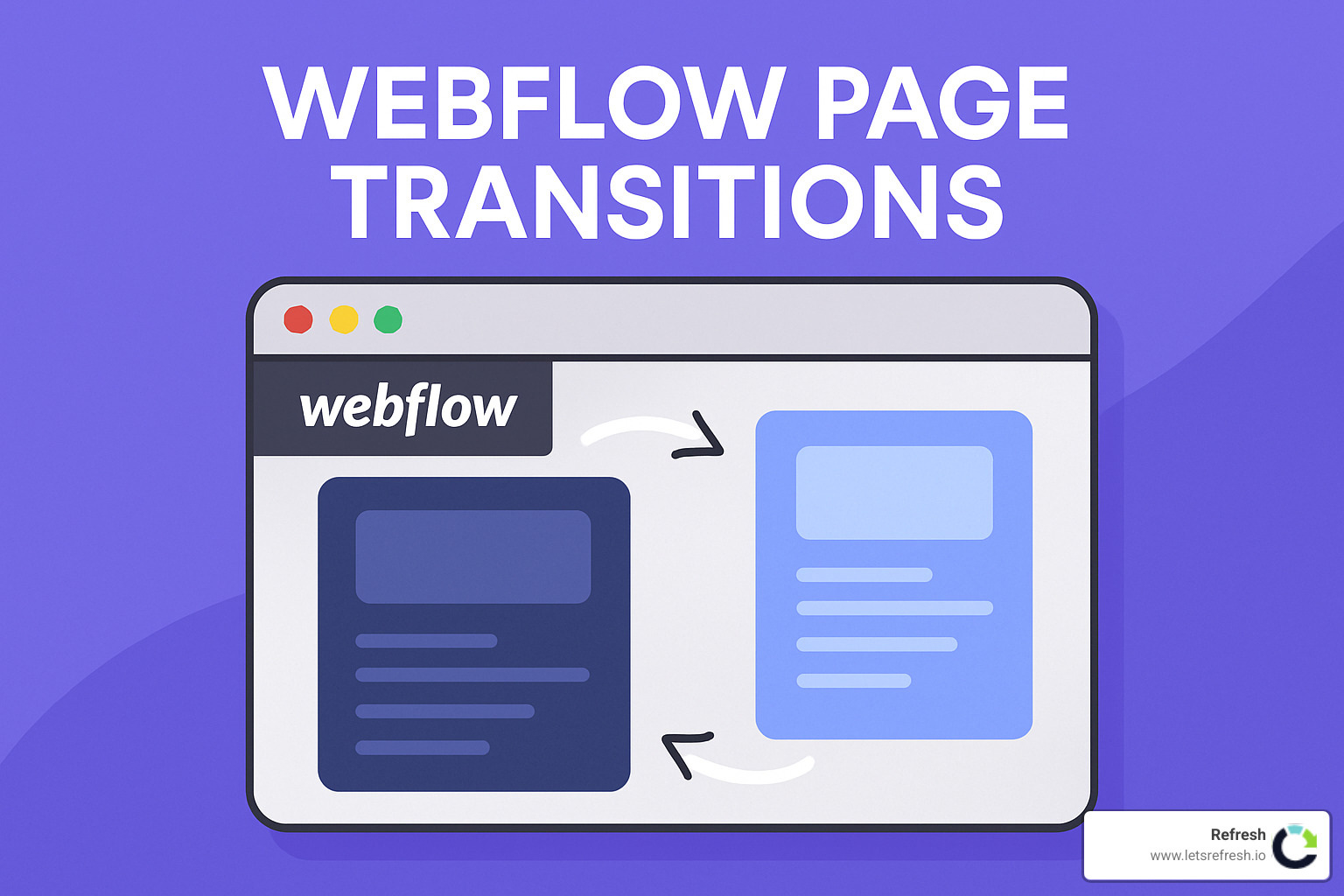 step by step workflow for creating page transitions in Webflow - Webflow page transitions