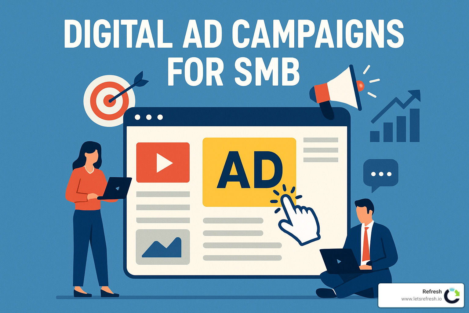 Dashboard showing key performance indicators for digital ad campaigns - Digital Ad Campaigns for SMB