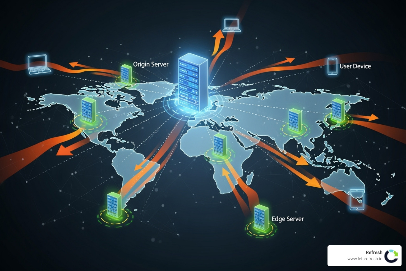 CDN diagram - Fast loading website