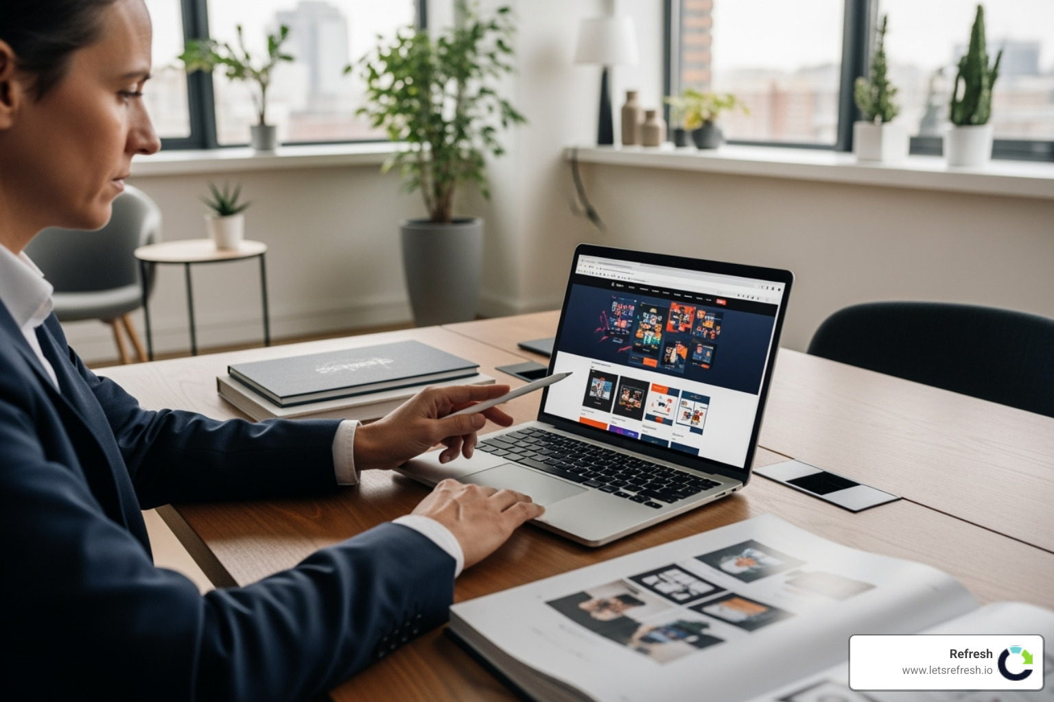 person reviewing portfolio - Web design agency person reviewing portfolio - Web design agency