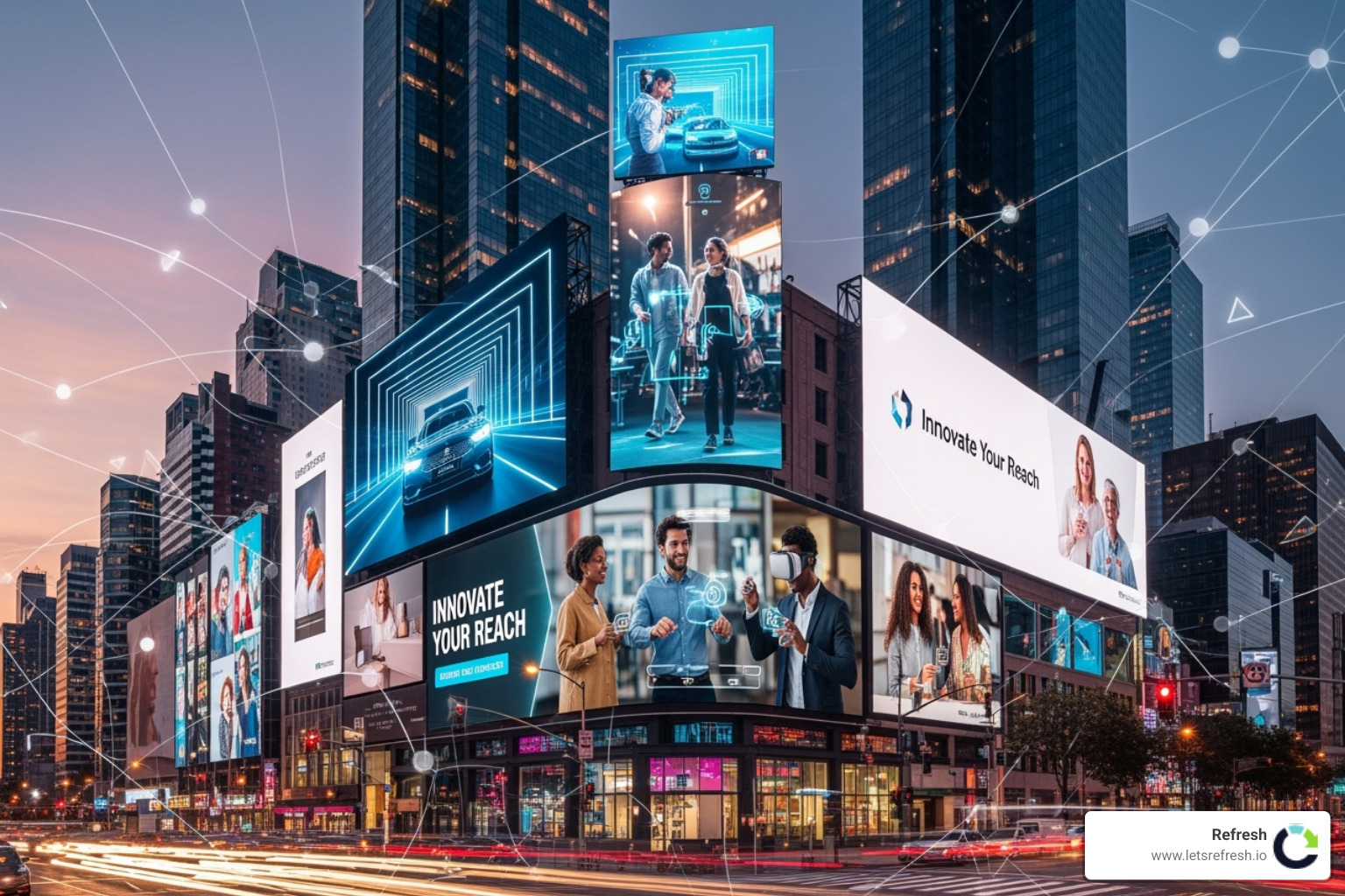 showcasing different ad formats like search, display, and video on various devices - Digital advertising solutions showcasing different ad formats like search, display, and video on various devices - Digital advertising solutions