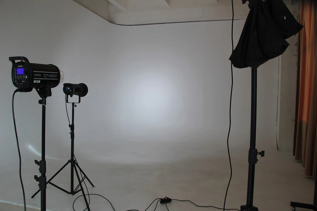 Professional photography studio with camera and lighting equipment - best web hosting for photography business