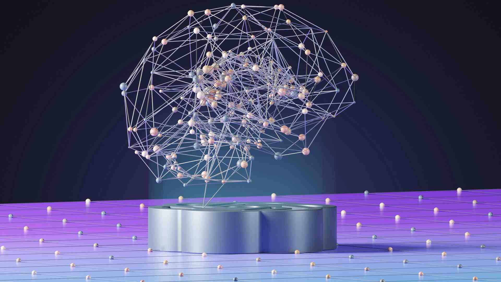 Abstract representation of Generative Engine Optimization (GEO) with glowing data streams and interconnected nodes. - best web hosting for photography business