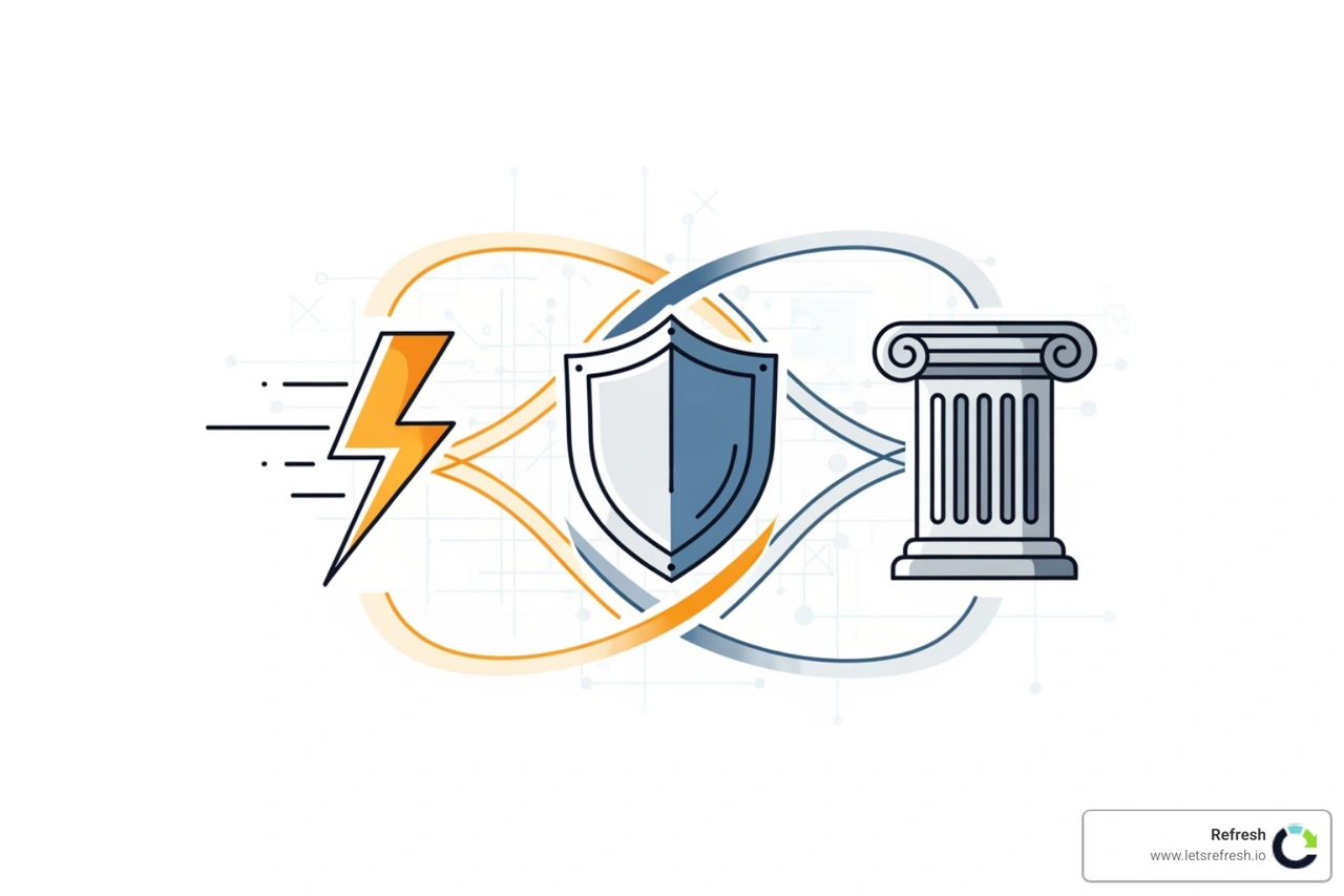 Icons for speed, security, reliability, business hosting, stock illustration. - business-grade web hosting Icons for speed, security, reliability, business hosting, stock illustration. - business-grade web hosting