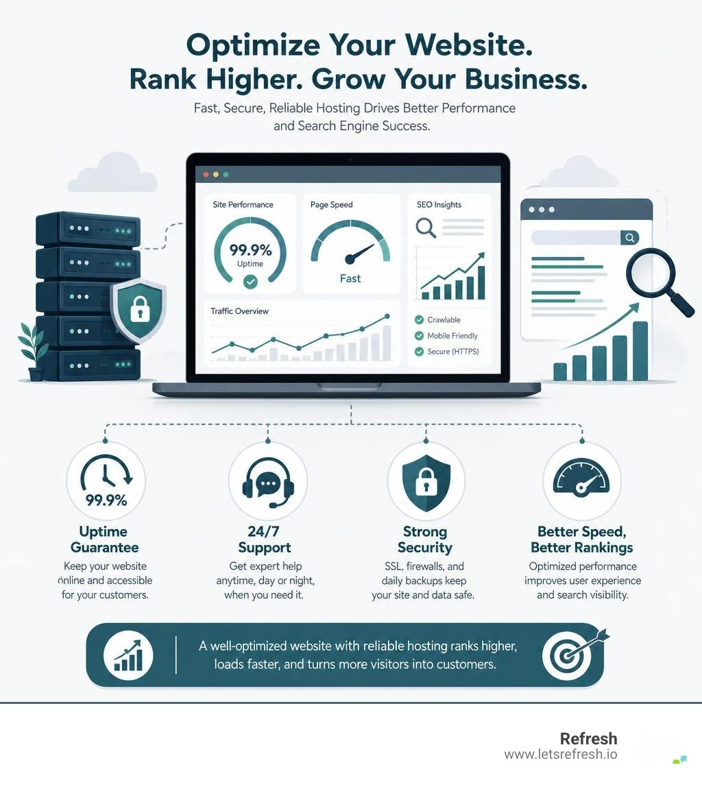 Infographic displaying website optimization and search engine data visualization infographic