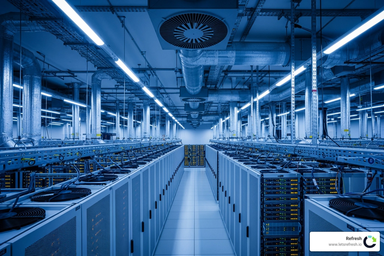 cloud hosting services data center server room