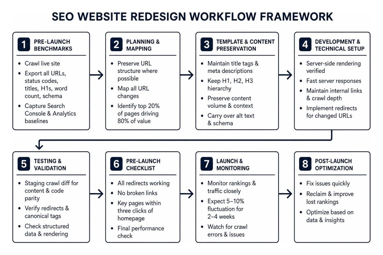 SEO website redesign workflow framework SEO website redesign workflow framework