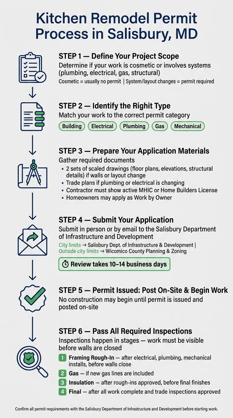 Salisbury, MD Kitchen Remodel Permit Process: Step-by-Step Guide